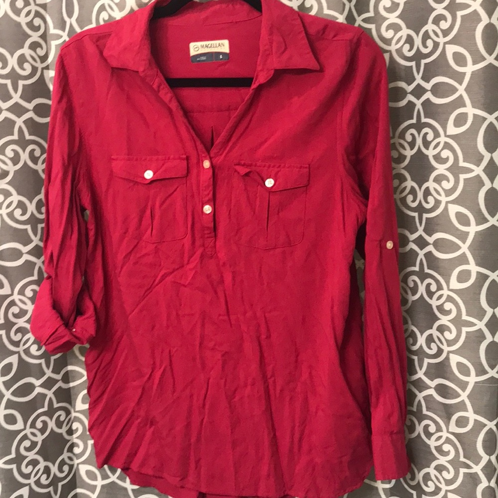 Pink button-up